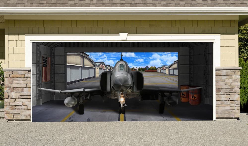 Amazon.com: Creative Mind Designs Boeing F-4 Phantom II Jet Outdoor  Decoration Military Army Aircraft Independence Day Home Garage Door Decor  Banner Billboard 7&#39; x 16&#39; : Patio, Lawn &amp; Garden